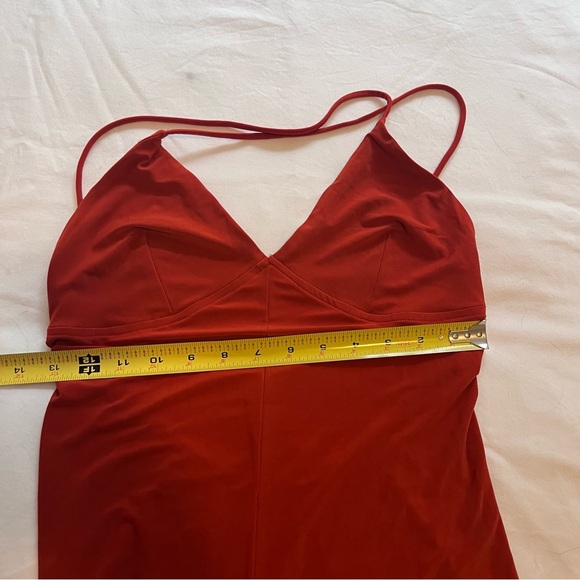 Norma Kamali Low Back Slip Jumpsuit Cinnamon Orange Size Small - Picture 5 of 8